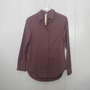 Lululemon Women’s Full Day Ahead Flannel Long Sleeve Button Up Cross Back Size 2